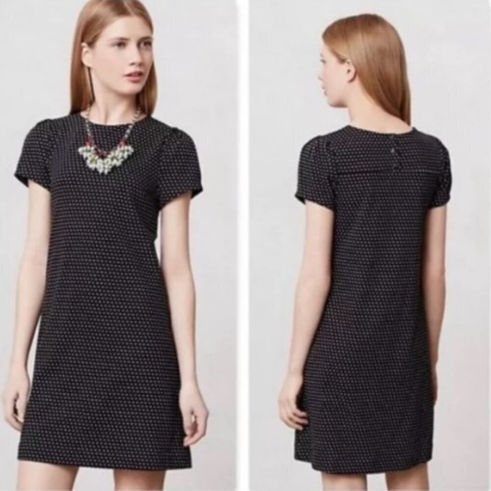 Anthropologie | Maeve Polka Swiss Dot Puff Sleeve Dress